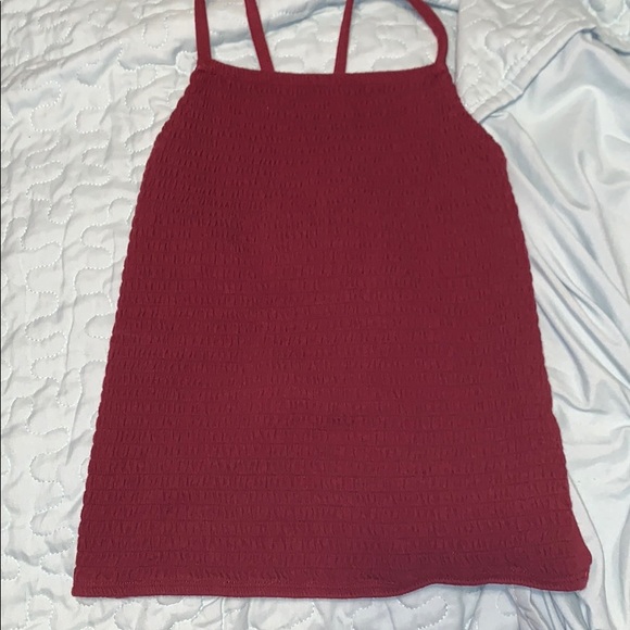 halter maroon tank top - Picture 1 of 2
